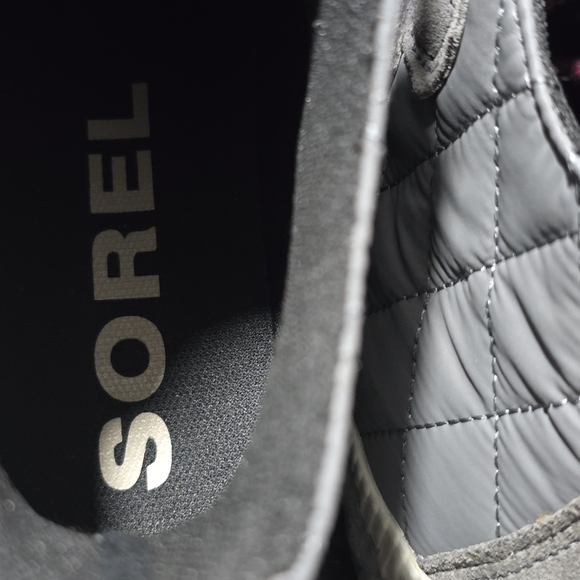 Sorel Out N About Quilted Ankle Rain Duck Boots Gray Leather Rubber Women’s 7 - Picture 15 of 16